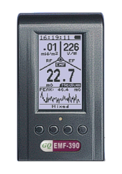 GQ EMF-390 EMF ELF EF RF 5G detector data logging